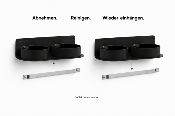 ElegantFeed in Muro black abnehmen reinigen einh&auml;ngen