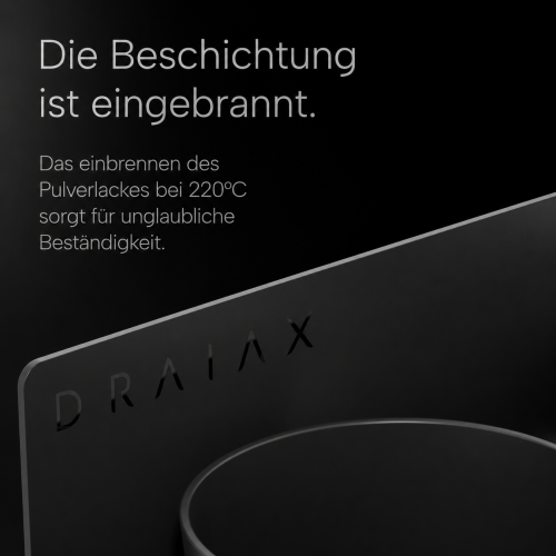 Beschichtung ist eingebrand